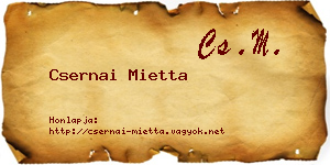 Csernai Mietta névjegykártya